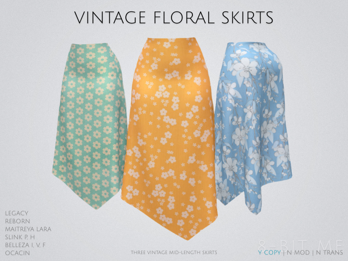 Vintage Floral Skirts Package