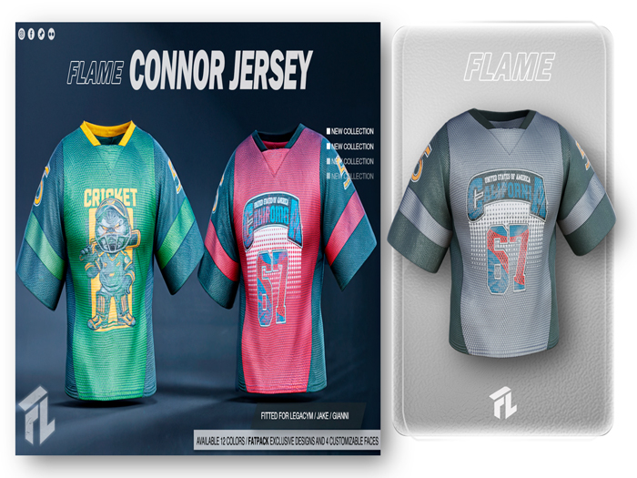 Flame Connor Jersey Gray