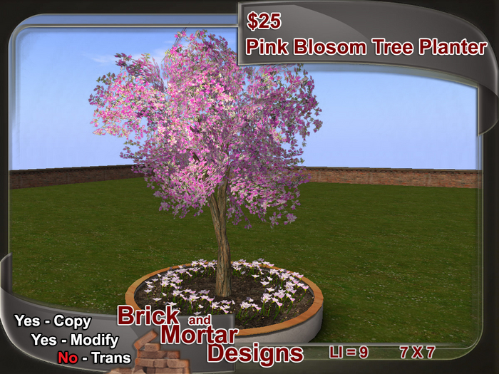 Pink Blosom Tree Planter