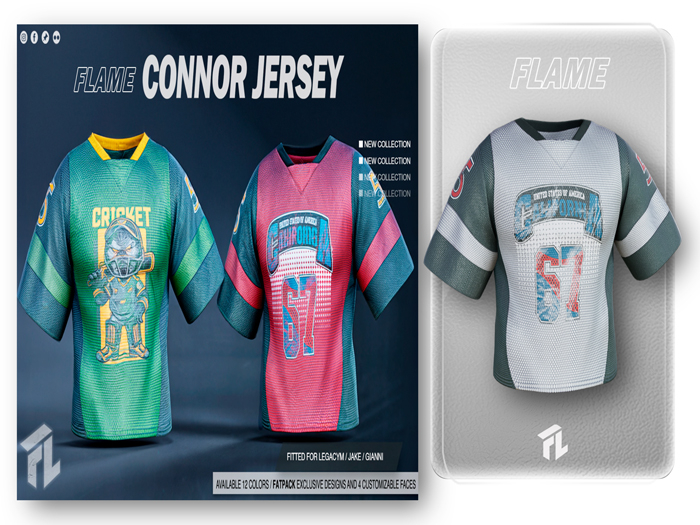 Flame Connor Jersey White