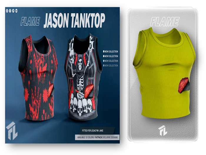 Flame Jason TankTop Yellow
