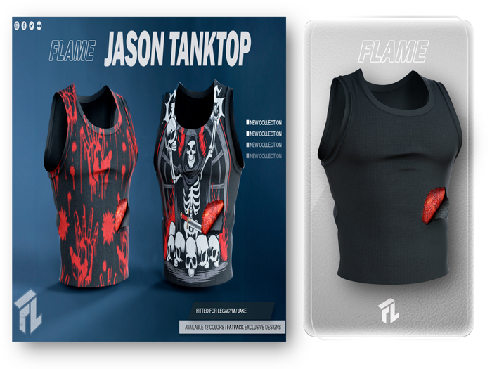 Flame Jason TankTop Black
