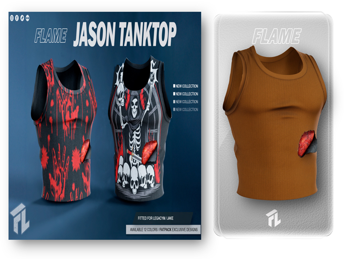 Flame Jason TankTop Brown