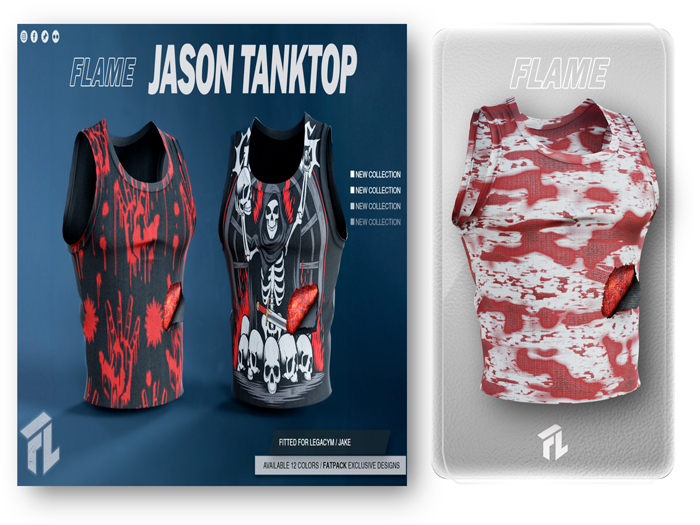 Flame Jason TankTop Blood