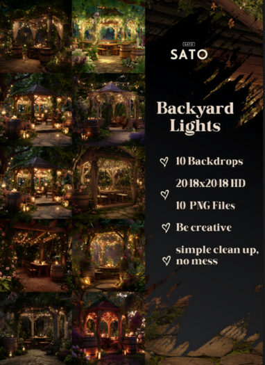 SATO - Backyard Lights backdrops  (UNPACK)
