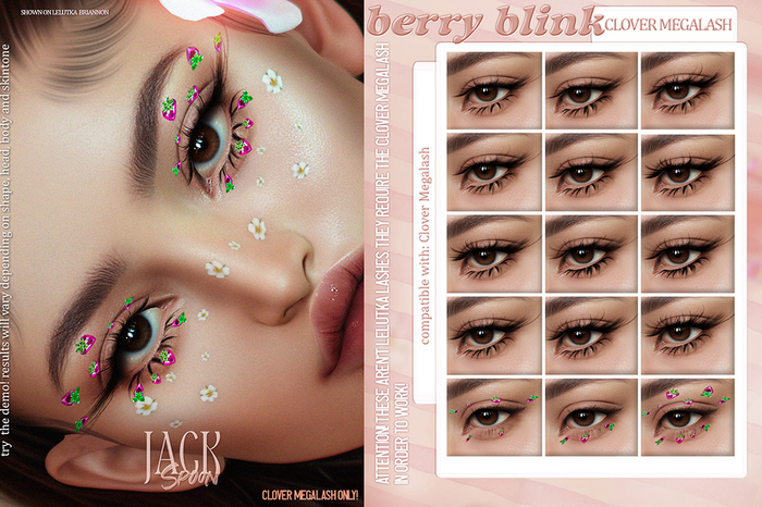Jack Spoon. berry blink Lashes [Clover Megalash applier]
