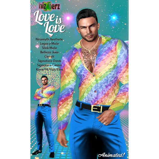 hizNherz Love Is Love Men's Outfit (Animated)