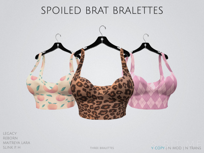 Spoiled Brat Bralettes Package