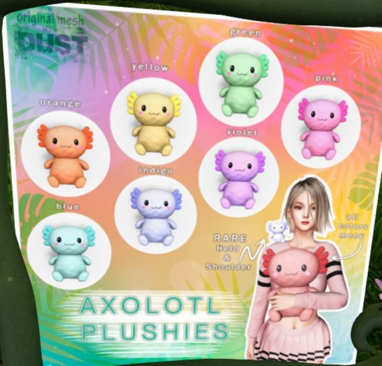 DUST: Axolotl plushie red RARE - BOX [rezz]