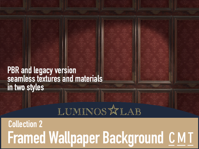LL Framed Wallpaper Background PBR (coll2) Full Perm