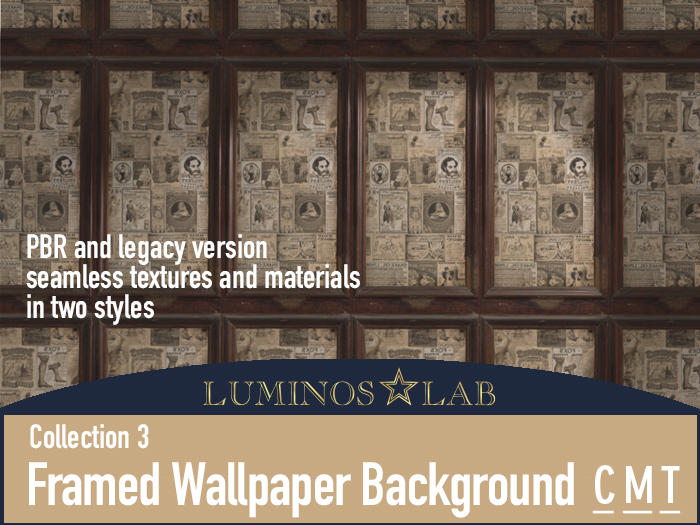 LL Framed Wallpaper Background PBR (coll3) Full Perm