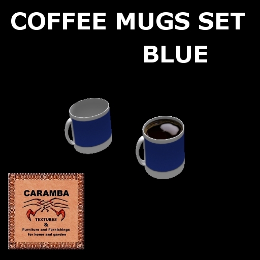 Coffee mugs set blue (modify/copy)