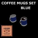 Coffee mugs set blue 