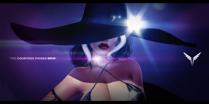 \-VALKYR-/ The Countess Poise Brim / Black
