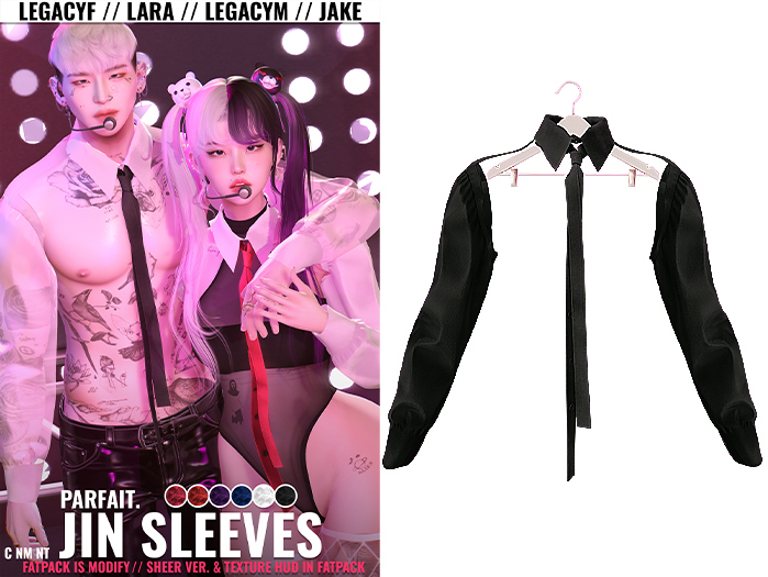 parfait. Jin Sleeves - BLACK - add.me