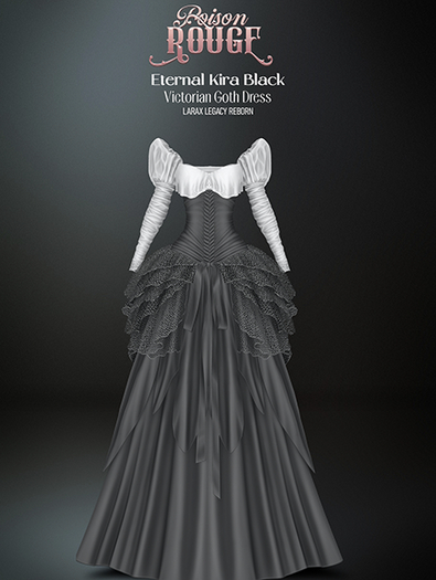 POISON ROUGE "Eternal Kira" Victorian Goth Dress Black