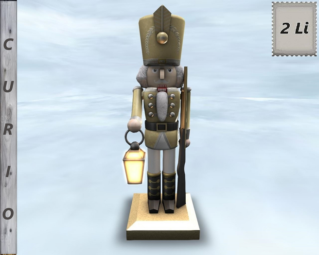 Nutcracker Soldier With Lantern - Gold