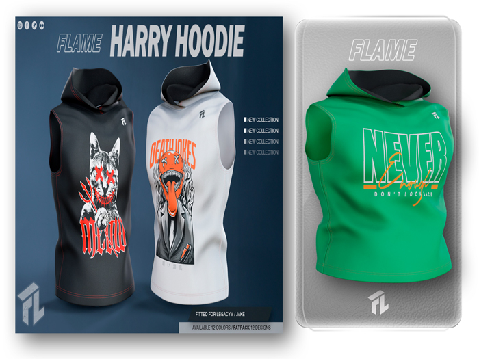 Flame Harry Hoodie Green