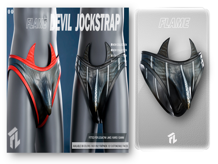 Flame Devil Jockstrap BlackV2