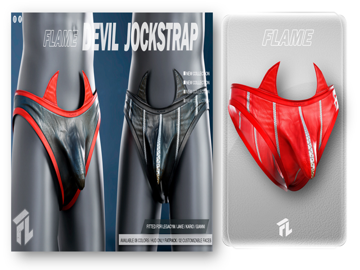 Flame Devil Jockstrap RedV2