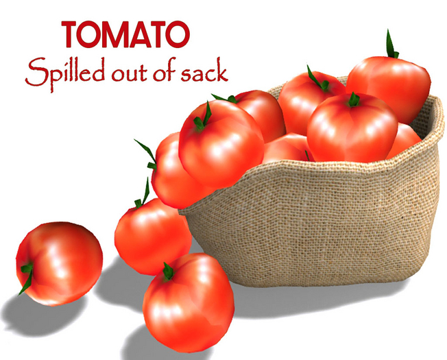Tomatoes spilled out of sack 