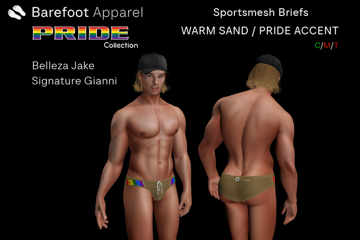 WARM SAND / PRIDE ACCENT / SPORTSMESH BRIEFS