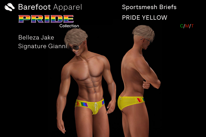 PRIDE YELLOW / SPORTSMESH BRIEFS