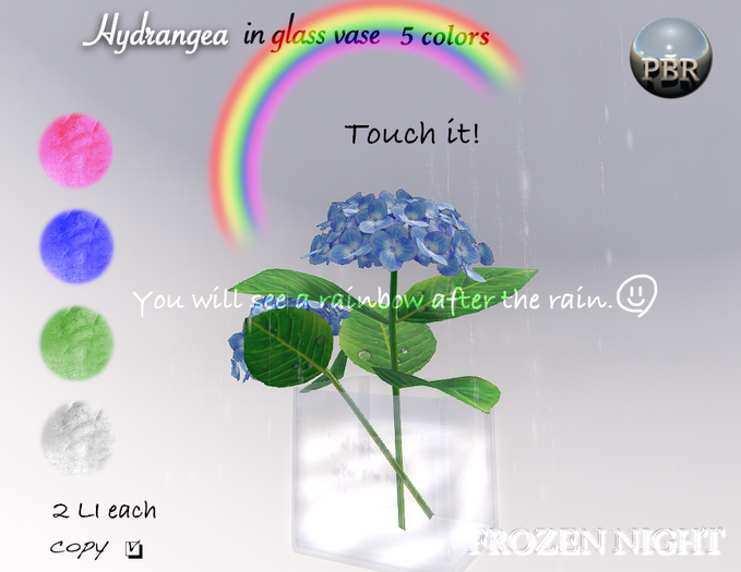 FN*Hydrangea in glass vase