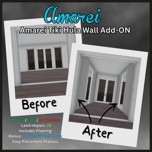 Amarei Tiki Hula Wall Add-ON