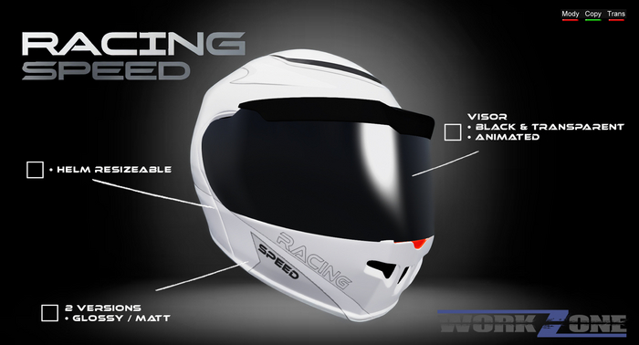 {wZ} Helmet Racing Speed White