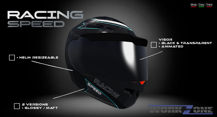 {wZ} Helmet Racing Speed Turquoise