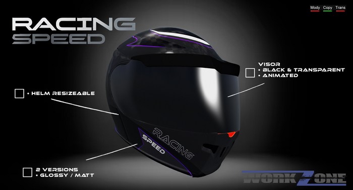 {wZ} Helmet Racing Speed Purple