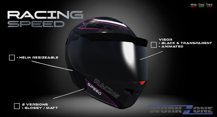 {wZ} Helmet Racing Speed Pink