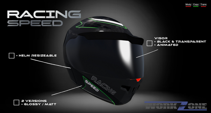 {wZ} Helmet Racing Speed Green