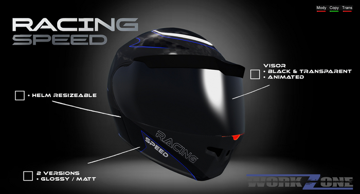 {wZ} Helmet Racing Speed Blue