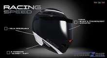 {wZ} Helmet Racing Speed Black/White