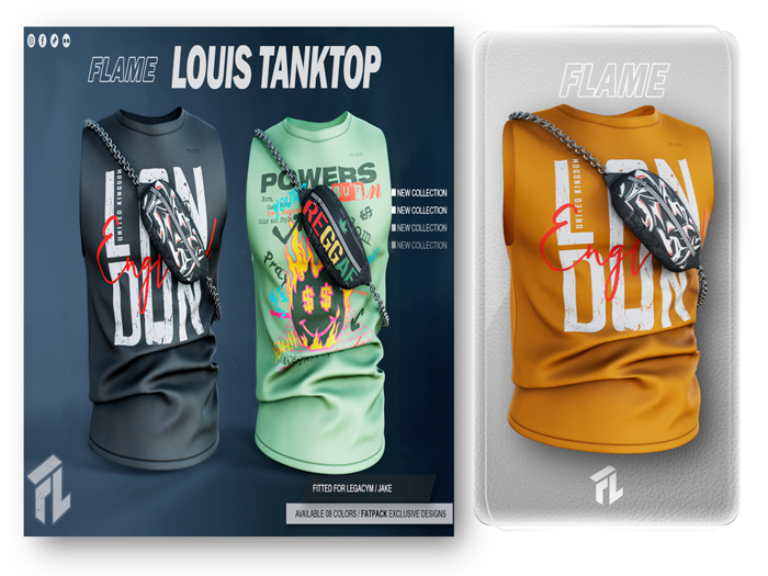 Flame Louis TankTop Orange