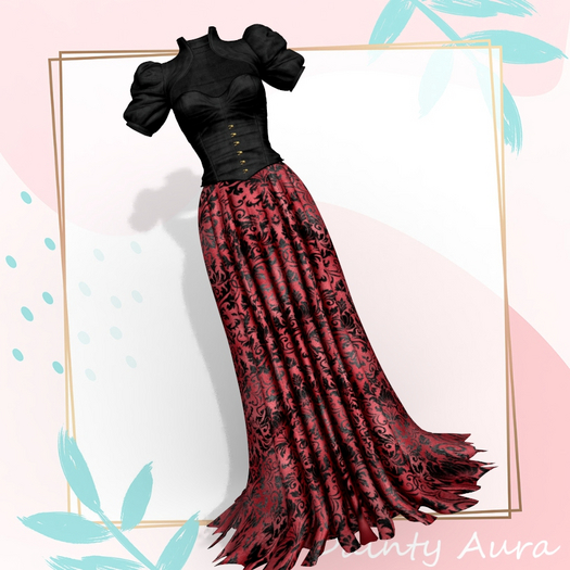 Fuchsia Black Frilly Gown Waifu