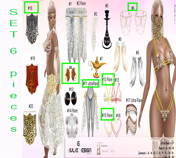 [GIULIADESIGN] YNAYA SET No. 4-6-11-12-15-18  Maitreya