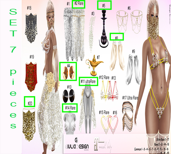 [GIULIADESIGN] YNAYA SET No. 2-4-5-8-11-14-20  Maitreya