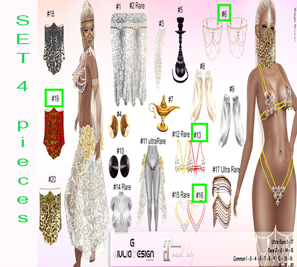 [GIULIADESIGN] YNAYA SET No. 6-13-16-19  Maitreya