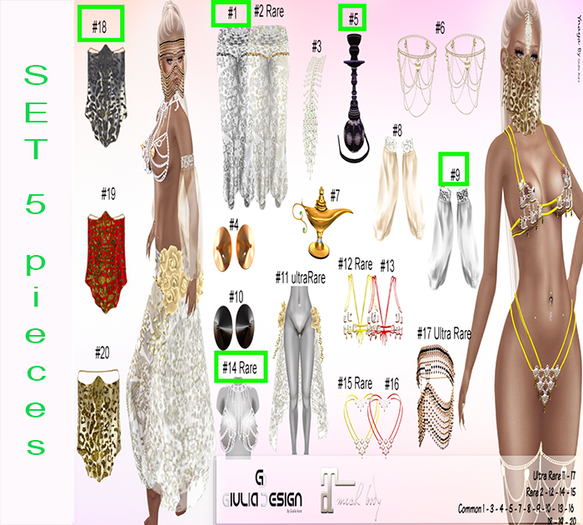 [GIULIADESIGN] YNAYA SET No. 1-5-9-14-18 Maitreya