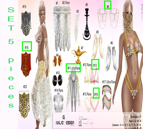 [GIULIADESIGN] YNAYA SET No. 6-11-13-16-19  Maitreya