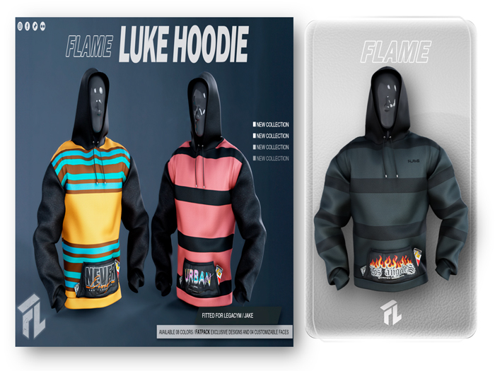Flame Luke Hoodie Gray