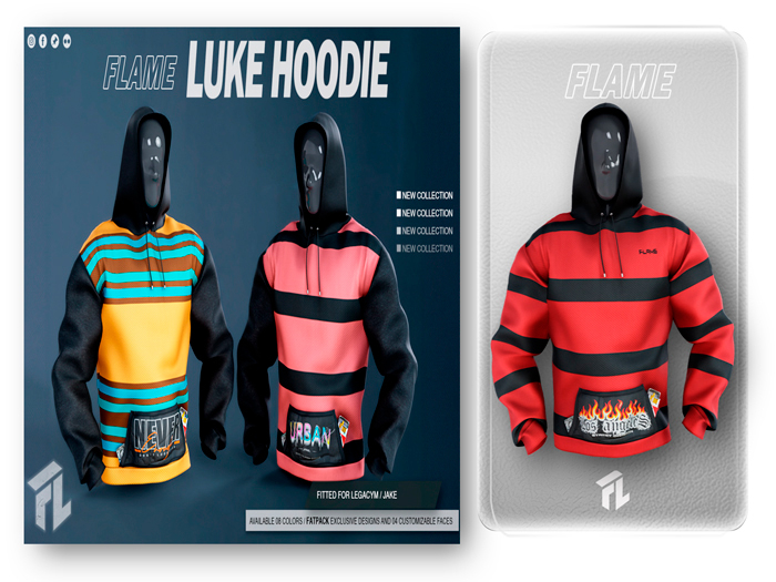 Flame Luke Hoodie Red