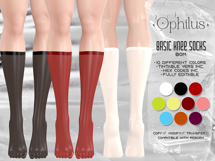 - Ophilus - Basic Knee Socks (Bom)