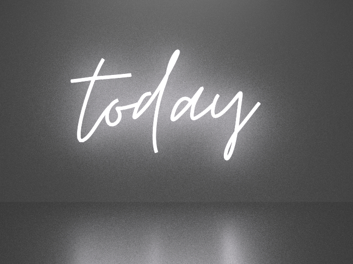 Today 1 neon sign Full Permission
