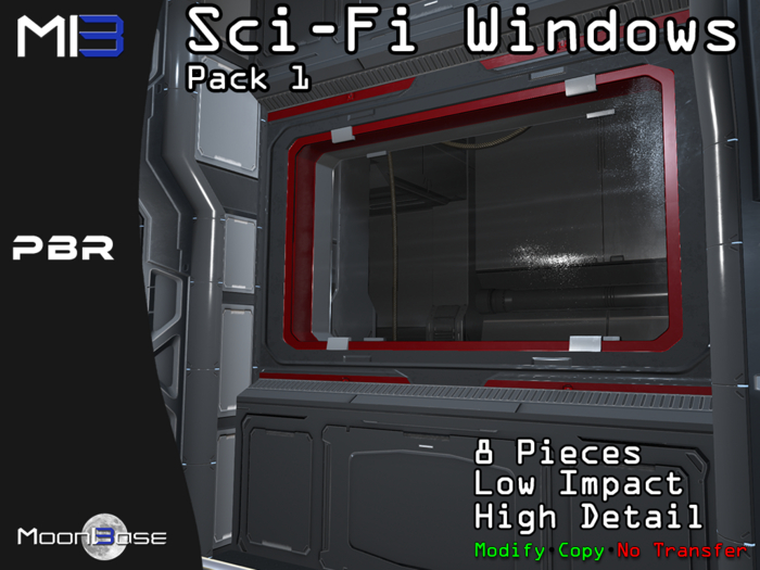 [MB3] Sci-Fi Windows - Pack 1 (PBR)
