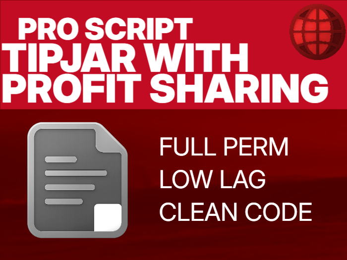 Tip Jar with Distribution Script FULL PERM TipShare 360  