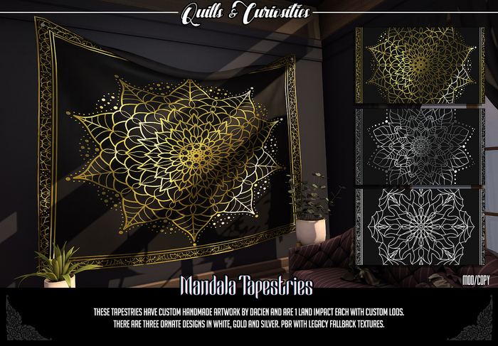 Quills & Curiosities - Mandala Tapestries